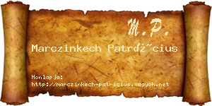 Marczinkech Patrícius névjegykártya